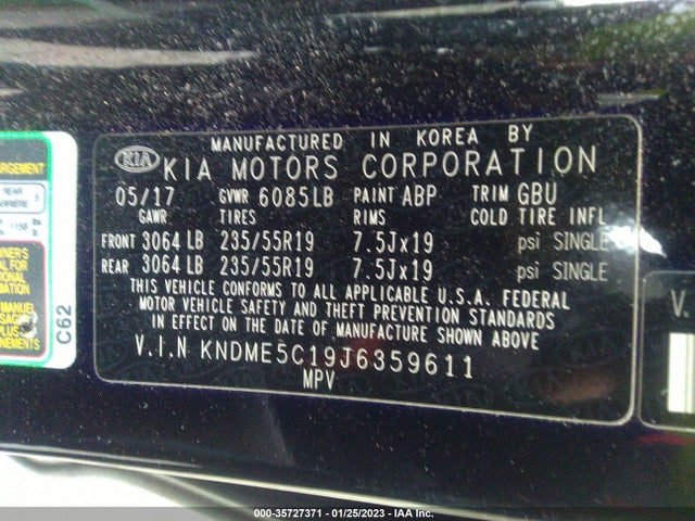 2018 Kia Sedona, VIN: KNDME5C19J6359611