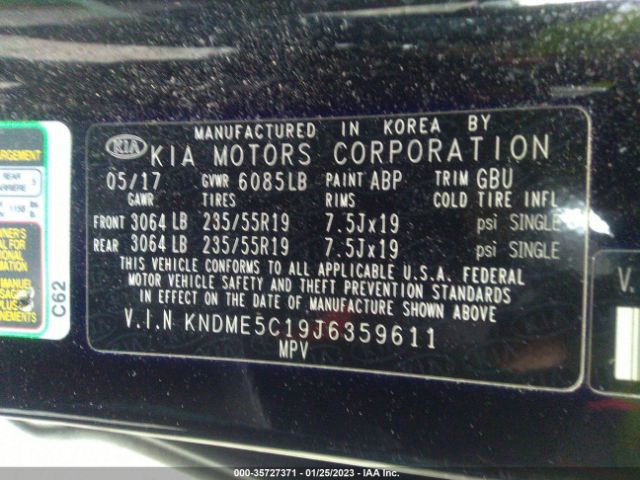 KNDME5C19J6359611 KIA Sedona Sx-l
