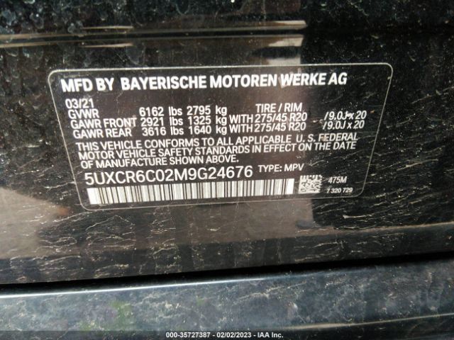 5UXCR6C02M9G24676 BMW X5 Xdrive40i