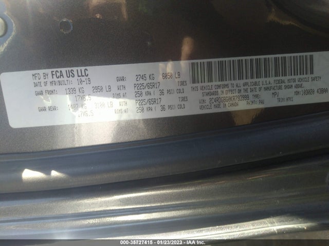 Dodge Grand Caravan Se 2019 2C4RDGBG0KR793999 Image 9