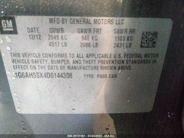 Cadillac ATS 2013 1G6AH5SX4D0144308 Image 10