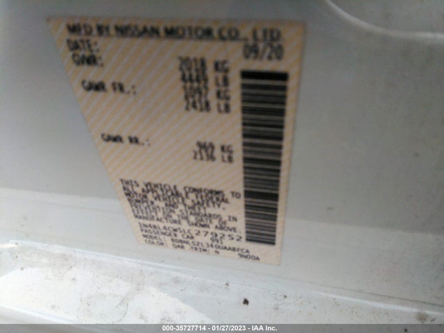 2020 Nissan Altima, VIN: 1N4BL4CW5LC279252