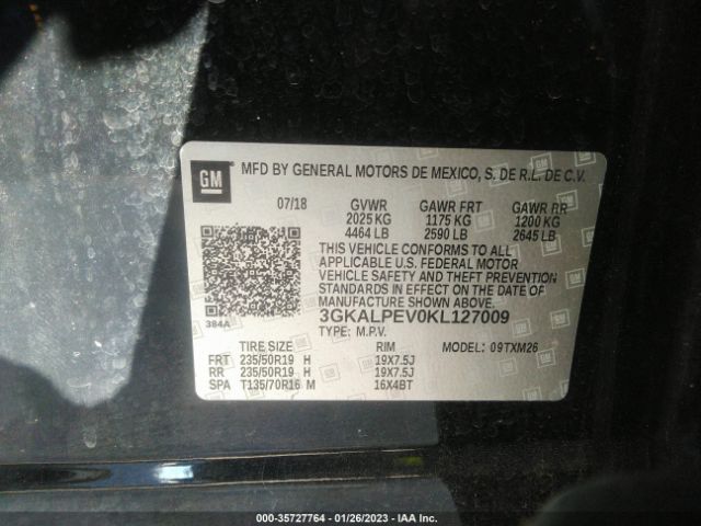 3GKALPEV0KL127009 GMC Terrain Slt
