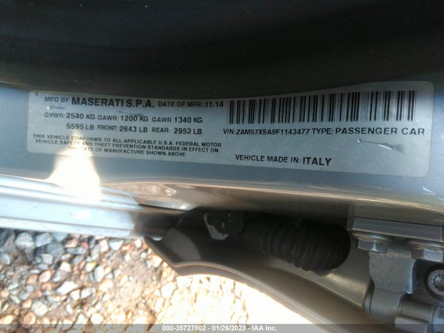 ZAM57XSA9F1143477 Maserati Ghibli