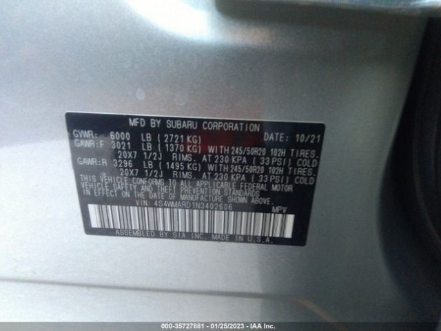 4S4WMARD1N3402606 Subaru Ascent Touring