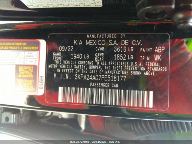 3KPA24AD7PE518177 KIA RIO LX