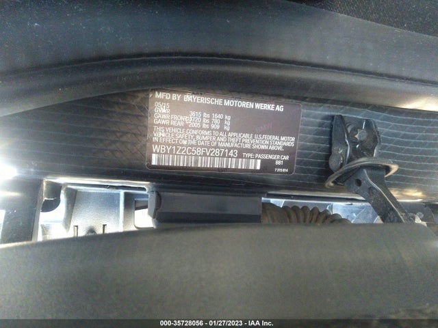 2015 BMW i3, VIN: WBY1Z2C58FV287143
