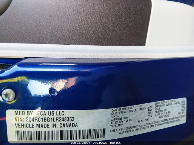 2C4RC1BG1LR248363 Chrysler Pacifica