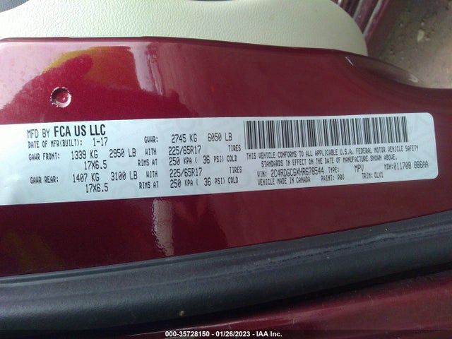 Dodge Grand Caravan Sxt 2017 2C4RDGCGXHR678544 Image 9