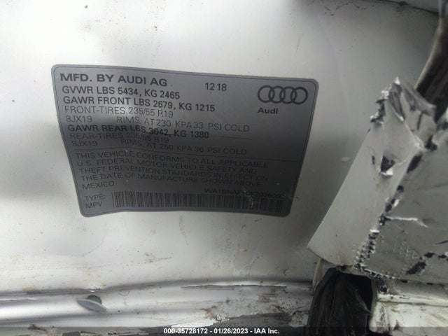 Audi Q5 Premium Plus 2019 WA1BNAFY0K2035068 Image 9