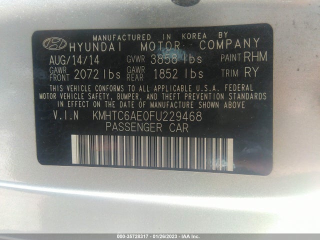 Hyundai Veloster Turbo 2015 KMHTC6AE0FU229468 Image 9