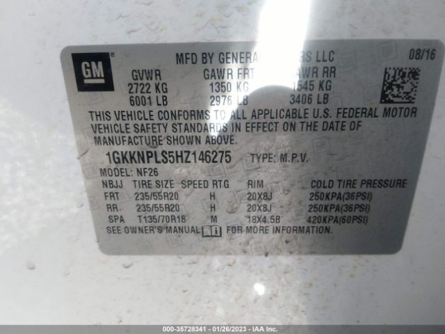 1GKKNPLS5HZ146275 GMC Acadia Denali