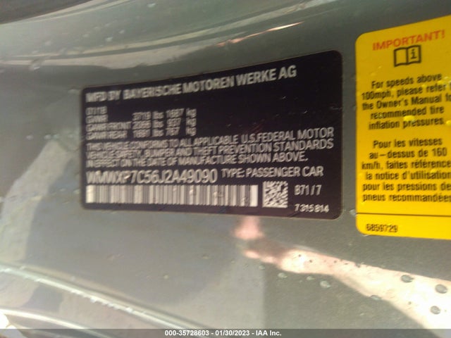 2018 Mini Cooper, VIN: WMWXP7C56J2A49090
