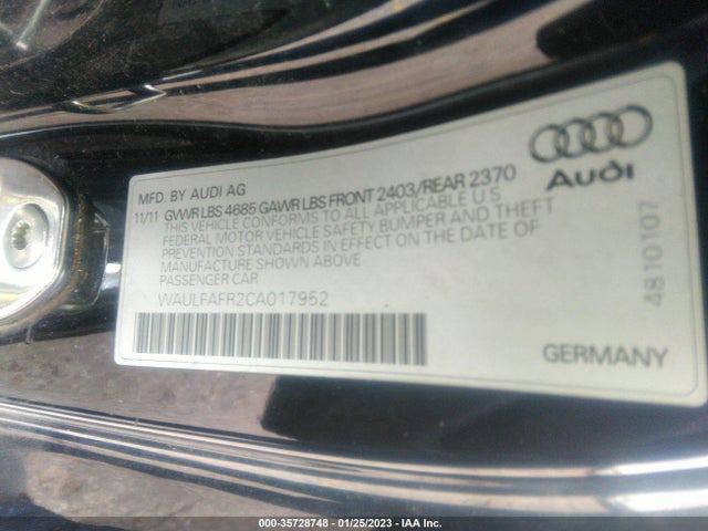 Audi A5 2.0t Premium Plus 2012 WAULFAFR2CA017952 Image 9