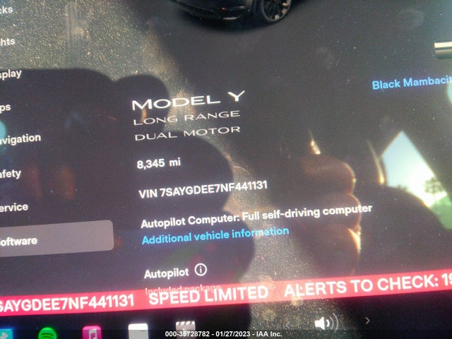 7SAYGDEE7NF441131 Tesla Model Y Long Range