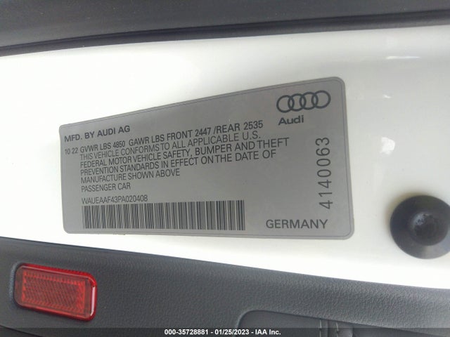 2023 Audi A4, VIN: WAUEAAF43PA020408
