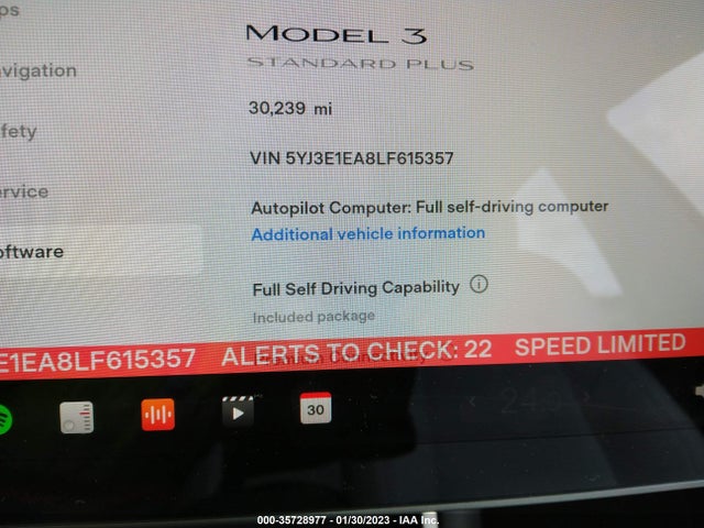 Tesla Model 3 Standard Range 2020 5YJ3E1EA8LF615357 Image 8