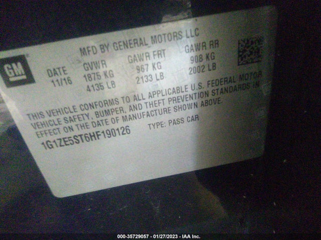Chevrolet MALIBU LT 2017 1G1ZE5ST6HF190126 Image 10