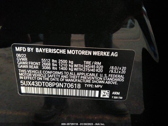 2023 BMW X4, VIN: 5UX43DT08P9N70618
