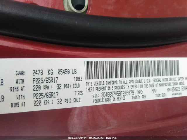 Dodge Journey Sxt 2009 3D4GG57V59T205079 Image 10