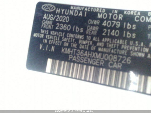 2021 Hyundai Veloster, VIN: KMHT36AHXMU008726