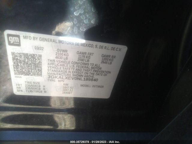 3GKALXEV0NL189840 GMC Terrain Denali
