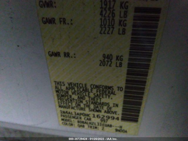1N4AL3AP0HC162994 Nissan Altima 2.5 Sr