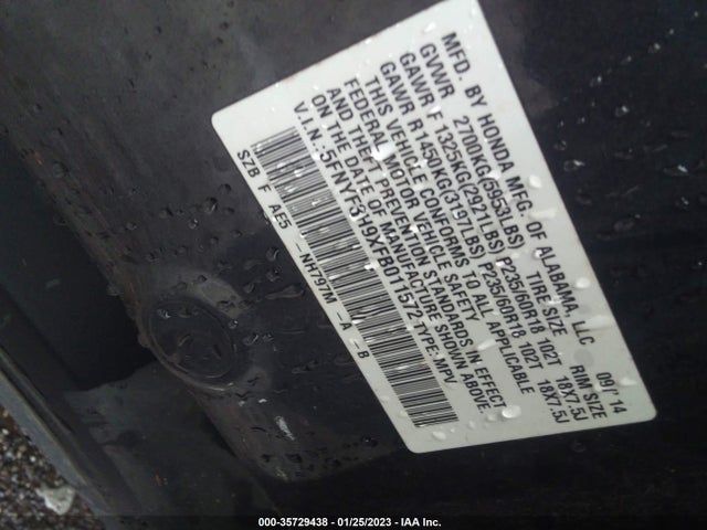 2015 Honda Pilot, VIN: 5FNYF3H9XFB011572