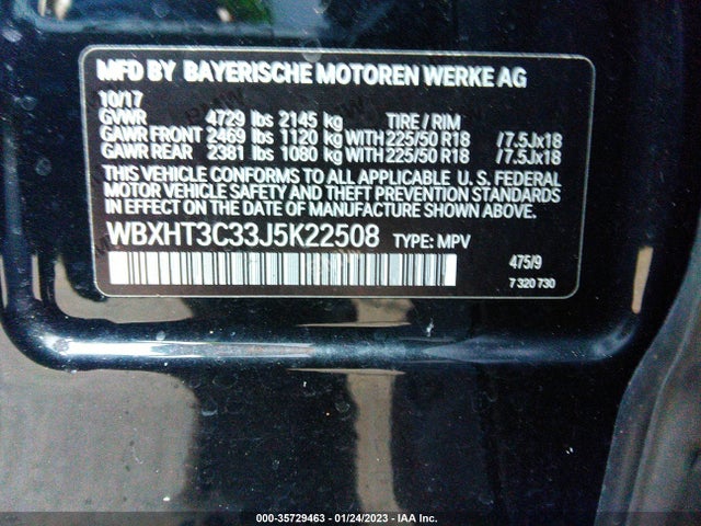BMW X1 Xdrive28i 2018 WBXHT3C33J5K22508 Image 9