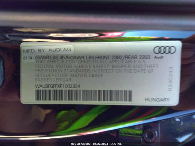 WAUBFGFFXF1002334 Audi S3/a3 2.0t Premium
