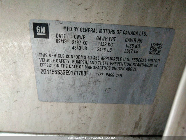 Chevrolet IMPALA LTZ 2014 2G1155S35E9171780 Image 10