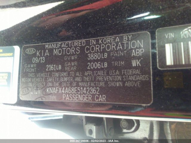KNAFX4A68E5142362 KIA FORTE LX