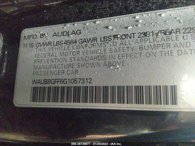 WAUB8GFF6G1057312 Audi A3 2.0t Premium