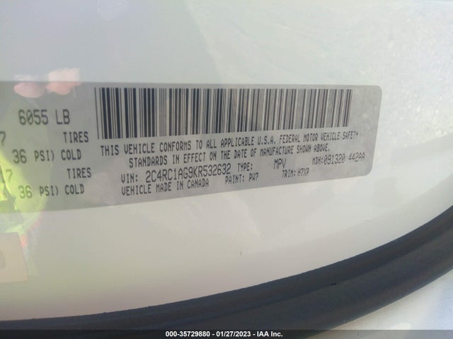Chrysler PACIFICA L 2019 2C4RC1AG9KR532632 Image 9