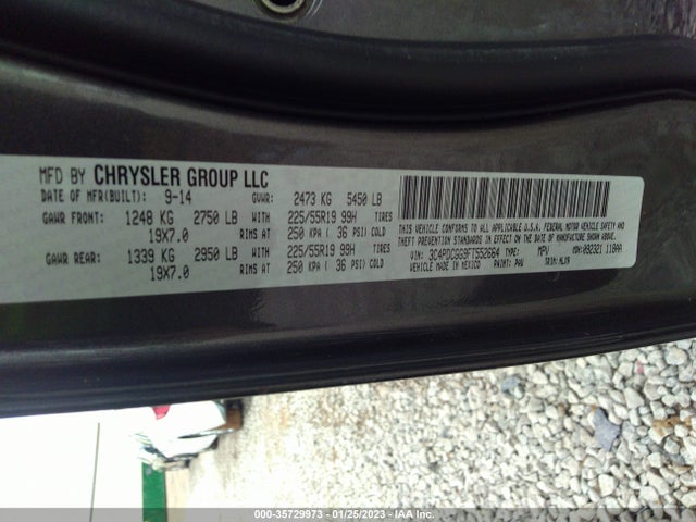 2015 DODGE JOURNEY CROSSROAD VIN: 3C4PDCGG9FT552664