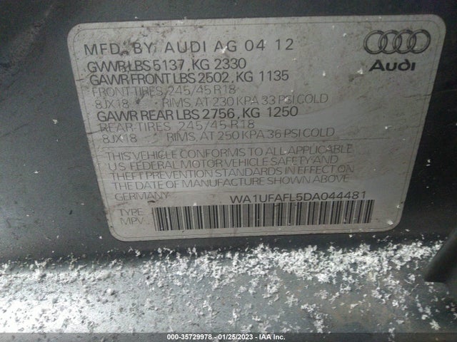 Audi Allroad Premium Plus 2013 WA1UFAFL5DA044481 Image 10