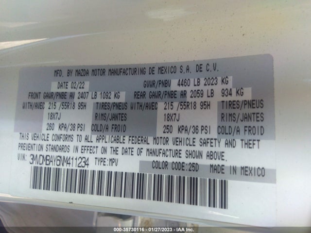 2022 Mazda CX-30, VIN: 3MVDMBAY6NM411234
