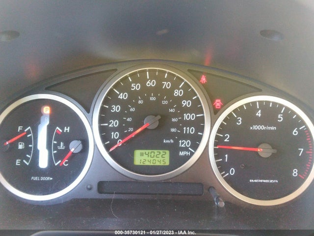 2005 SUBARU IMPREZA SEDAN (NATL) RS W/SPORT PKG VIN: JF1GD66565H507864