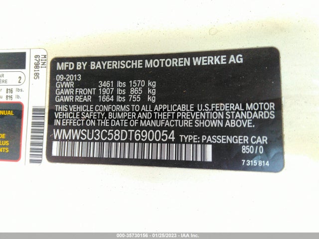 WMWSU3C58DT690054 Mini COOPER HARDTOP