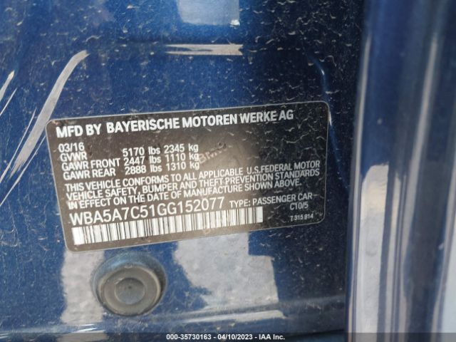 WBA5A7C51GG152077 BMW 5 Series 528i Xdrive