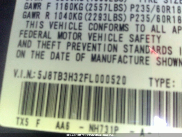 Acura RDX 2015 5J8TB3H32FL000520 Image 9