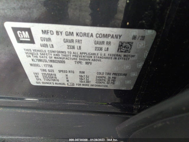 Chevrolet Trailblazer Rs 2021 KL79MUSL1MB026009 Image 9
