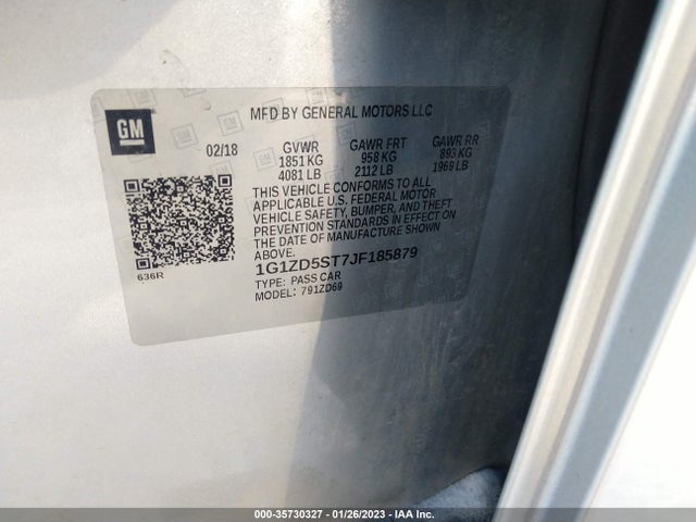 Chevrolet MALIBU LT 2018 1G1ZD5ST7JF185879 Image 10