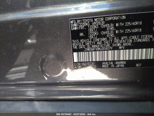 2021 Toyota RAV4, VIN: JTME6RFV8MJ004079