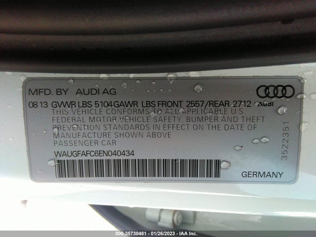 WAUGFAFC6EN040434 Audi A6 2.0t Premium Plus