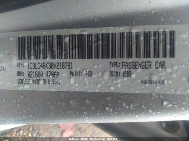 1C3LC46K38N218781 Chrysler SEBRING LX