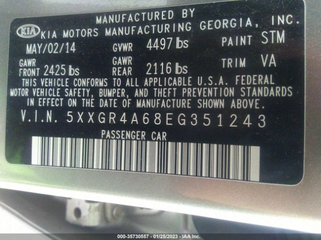 5XXGR4A68EG351243 KIA Optima Sx Turbo