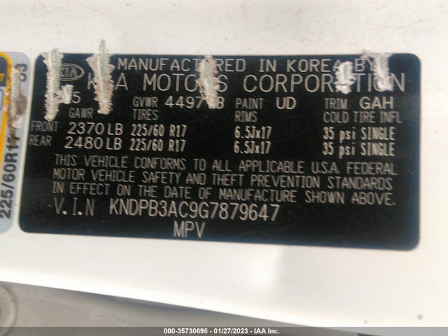 KIA Sportage Lx 2016 KNDPB3AC9G7879647 Image 9