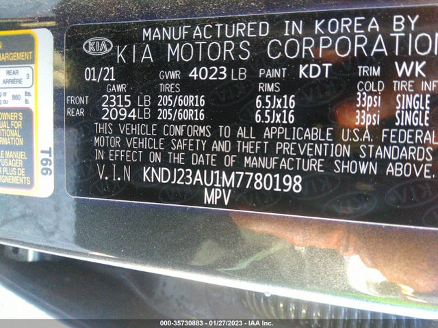 2021 Kia Soul, VIN: KNDJ23AU1M7780198