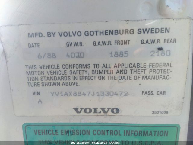 YV1AX8847J1330472 Volvo 244 Dl/gl